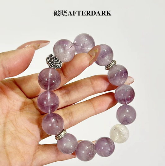 Mountains and Rivers Moonlight · Purple Rabbit Fur Crystal Bracelet Purple Rabbit Fur Crystal
