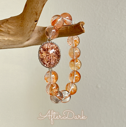 Original Design · Orange Scent Soft Cake · Ghost Resin Flower Crystal Bracelet - Gift for Wealth, Good Luck, Career, and Health