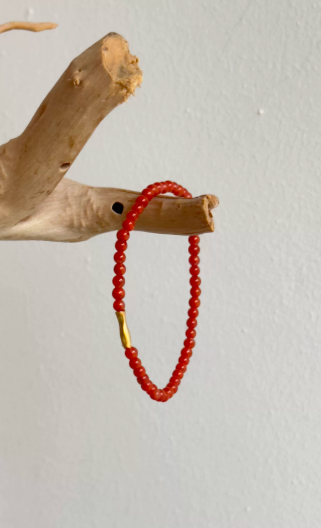 dawn afterdark [new year battle bracelet] natural southern red agate · wealth mahjong gift luck golden bracelet