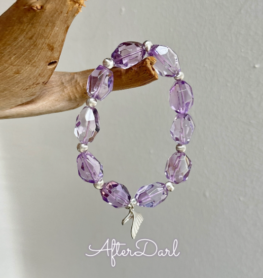 Afterdark Original Design 'Mermaid's Tears' Natural Bolivian Amethyst Bracelet · Attract Wealth