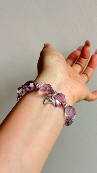 Afterdark Original Design 'Mermaid's Tears' Natural Bolivian Amethyst Bracelet · Attract Wealth