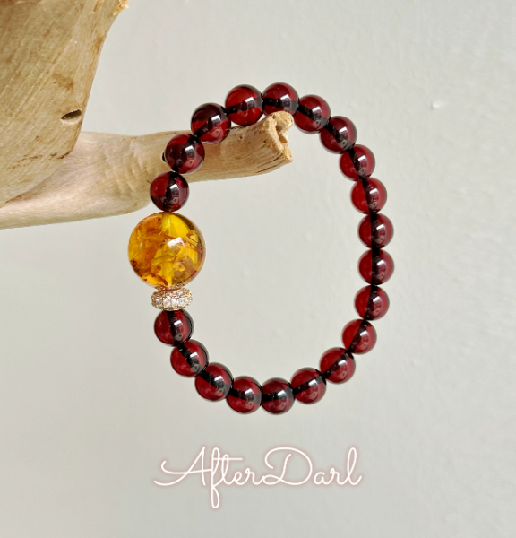 afterdark original design 【overwhelming wealth】 natural blood amber flower amber · attracting wealth and prosperous career