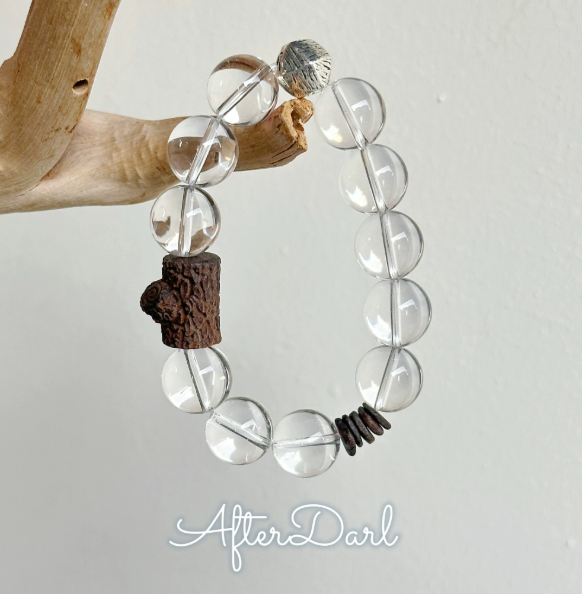 dawn afterdaek [silent agarwood] natural double-a white crystal agarwood bracelet – good luck and wealth gift