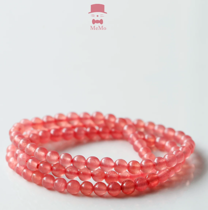 Gentleman Cat MEMO Crystal - Natural Ice-Grade Old Mine Rhodochrosite and Rhodonite Multi-Layer Crystal Bracelet